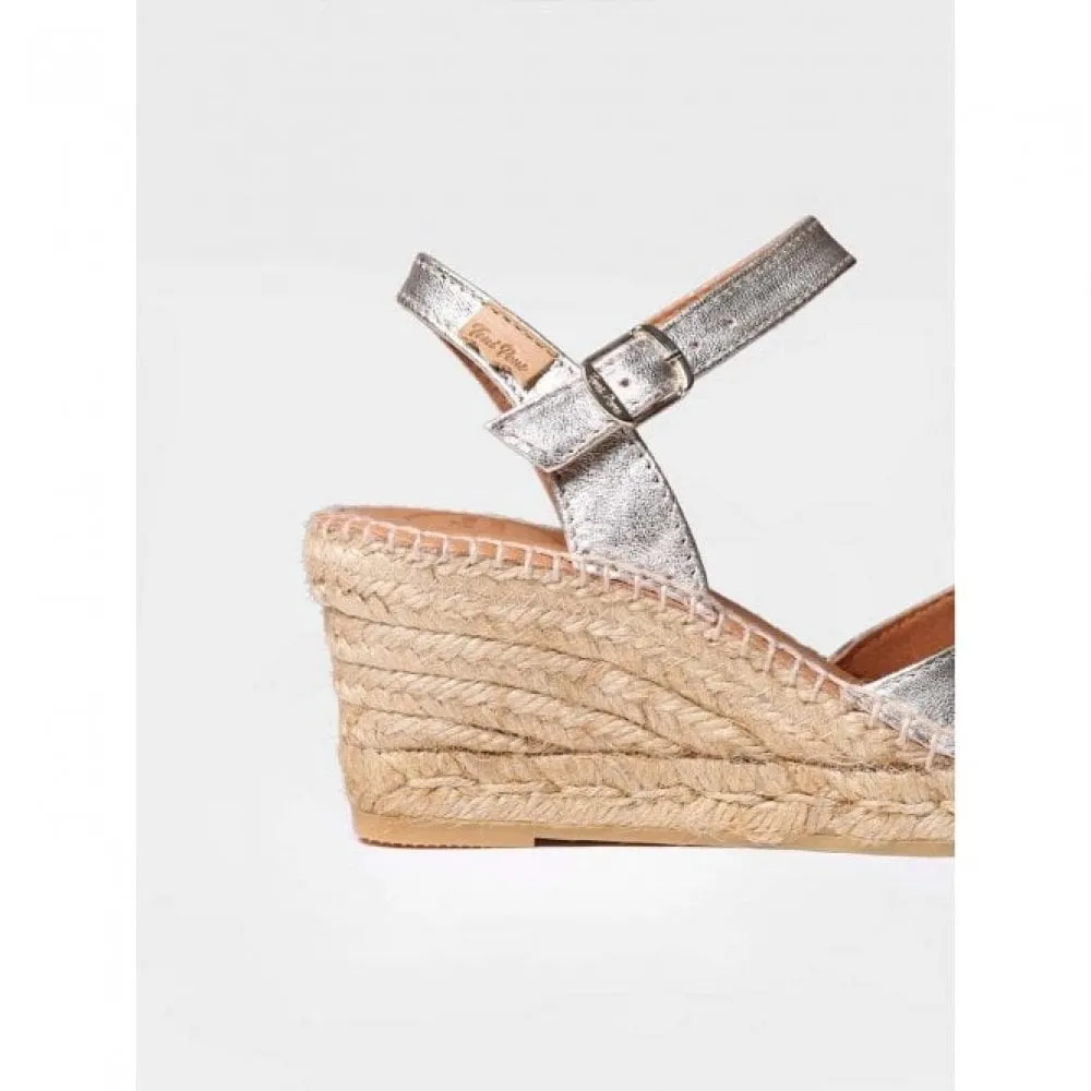 SIA-P Leather Wedge Espadrilles