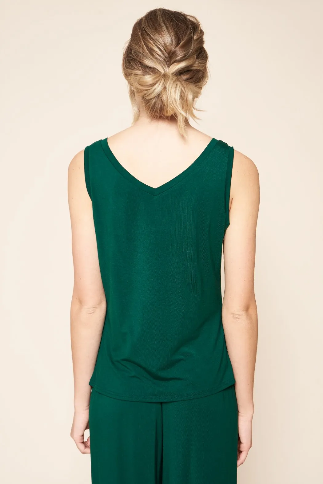 Sienna V-Neck Jersey Knit Tank Top