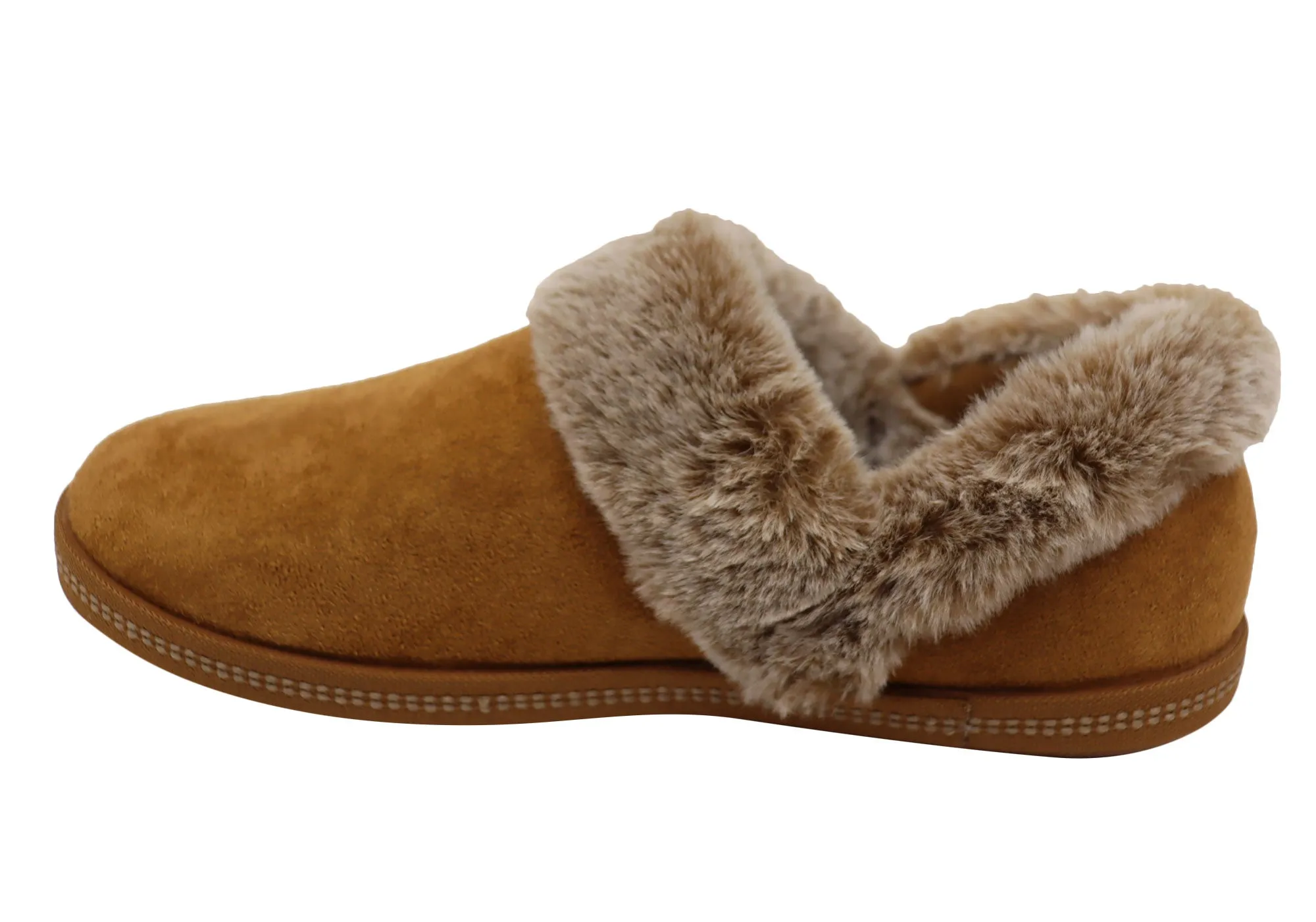 Skechers Womens Cozy Campfire Fresh Toast Comfort Indoor Slippers