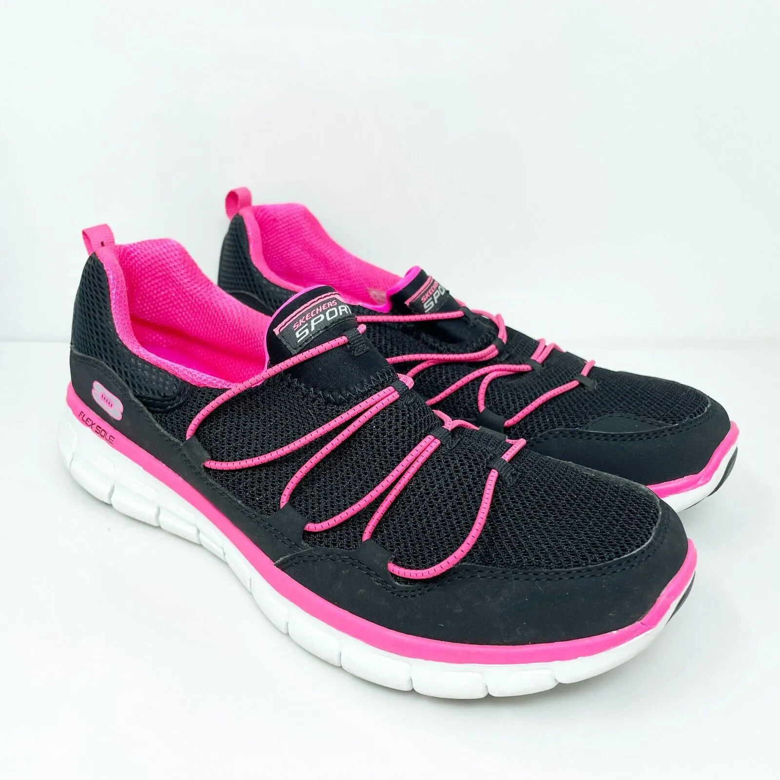 Skechers Womens Synergy Loving Life 11793 Black Running Shoes Sneakers Size 8.5