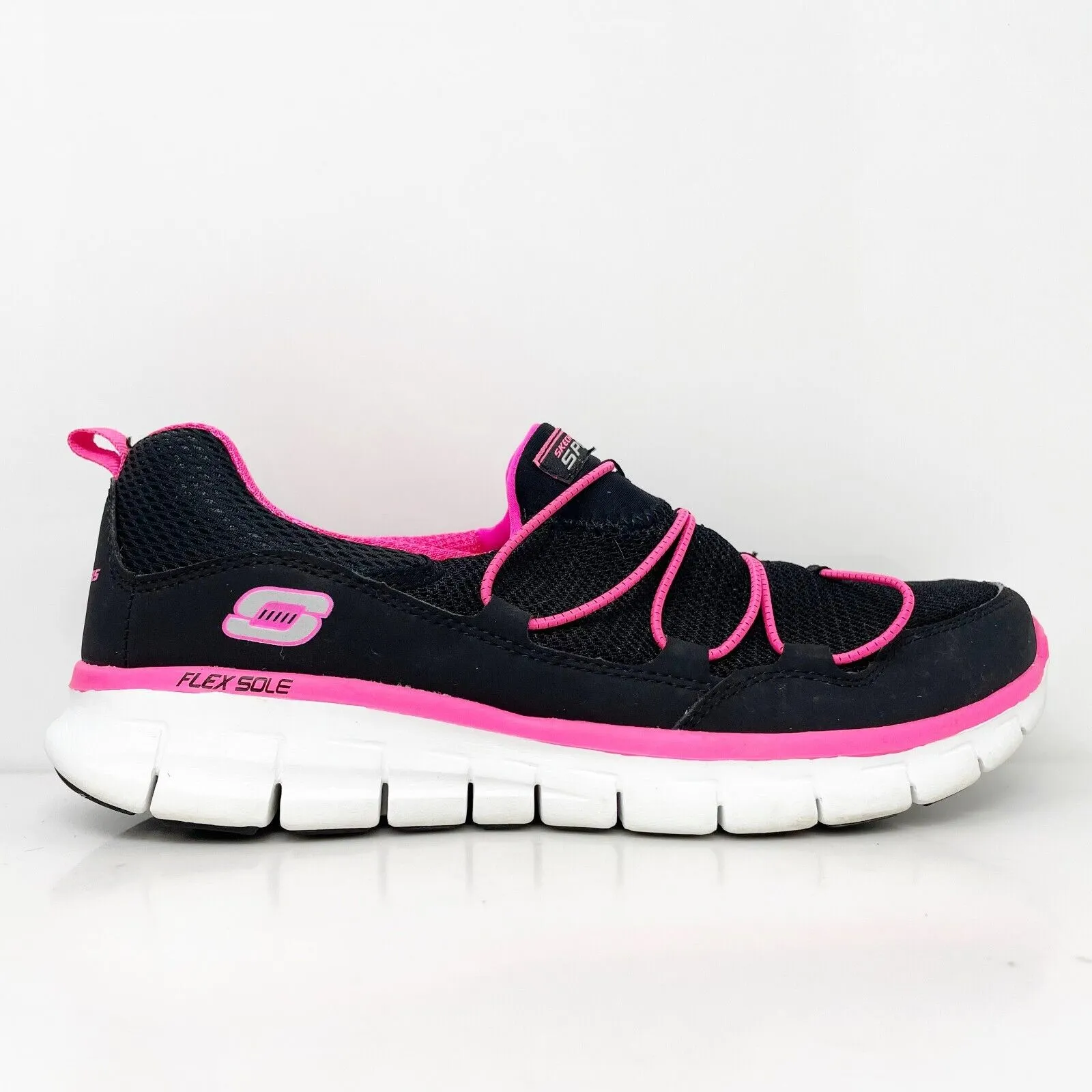 Skechers Womens Synergy Loving Life 11793 Black Running Shoes Sneakers Size 8.5