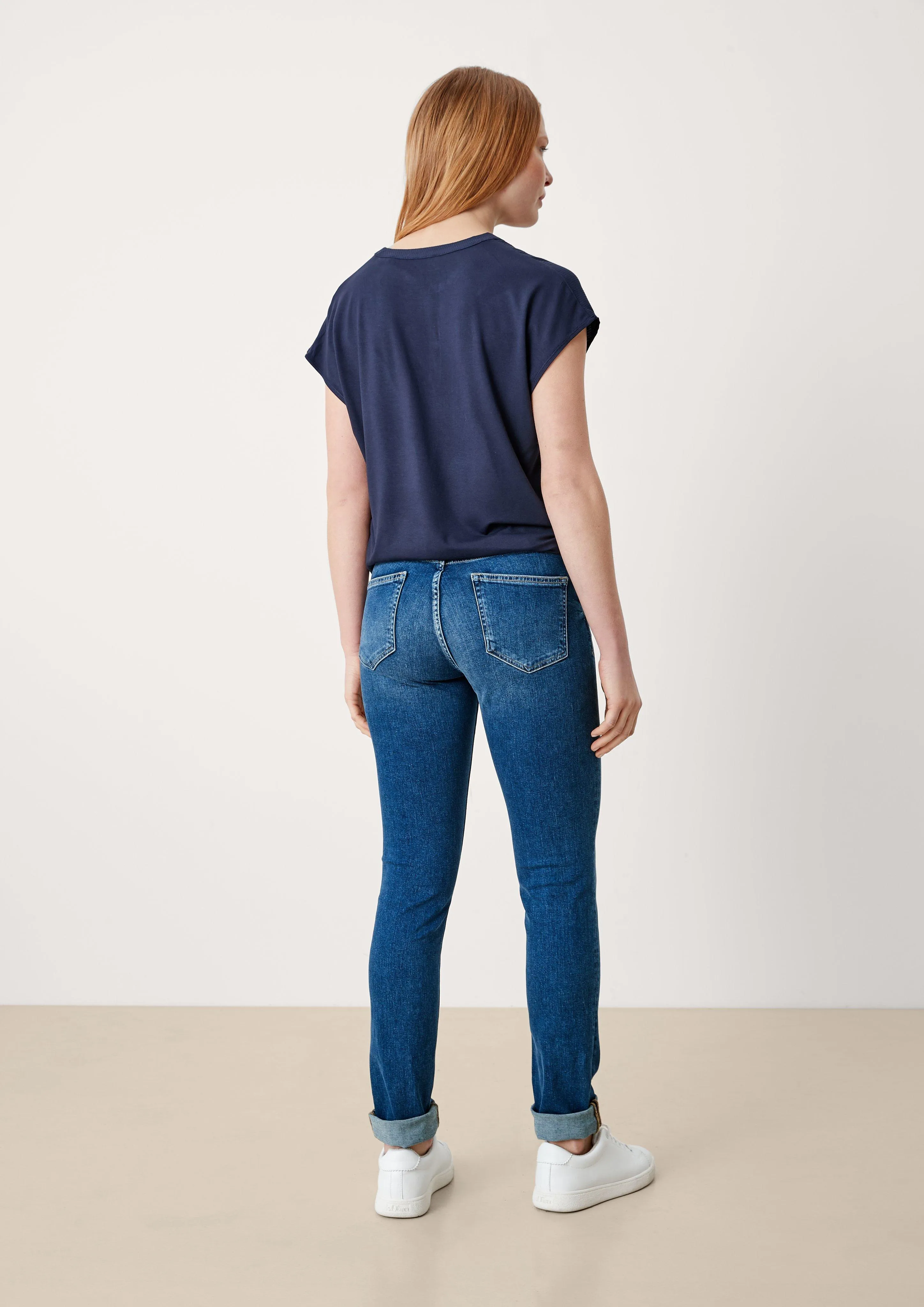 Slim fit: slim leg jeans