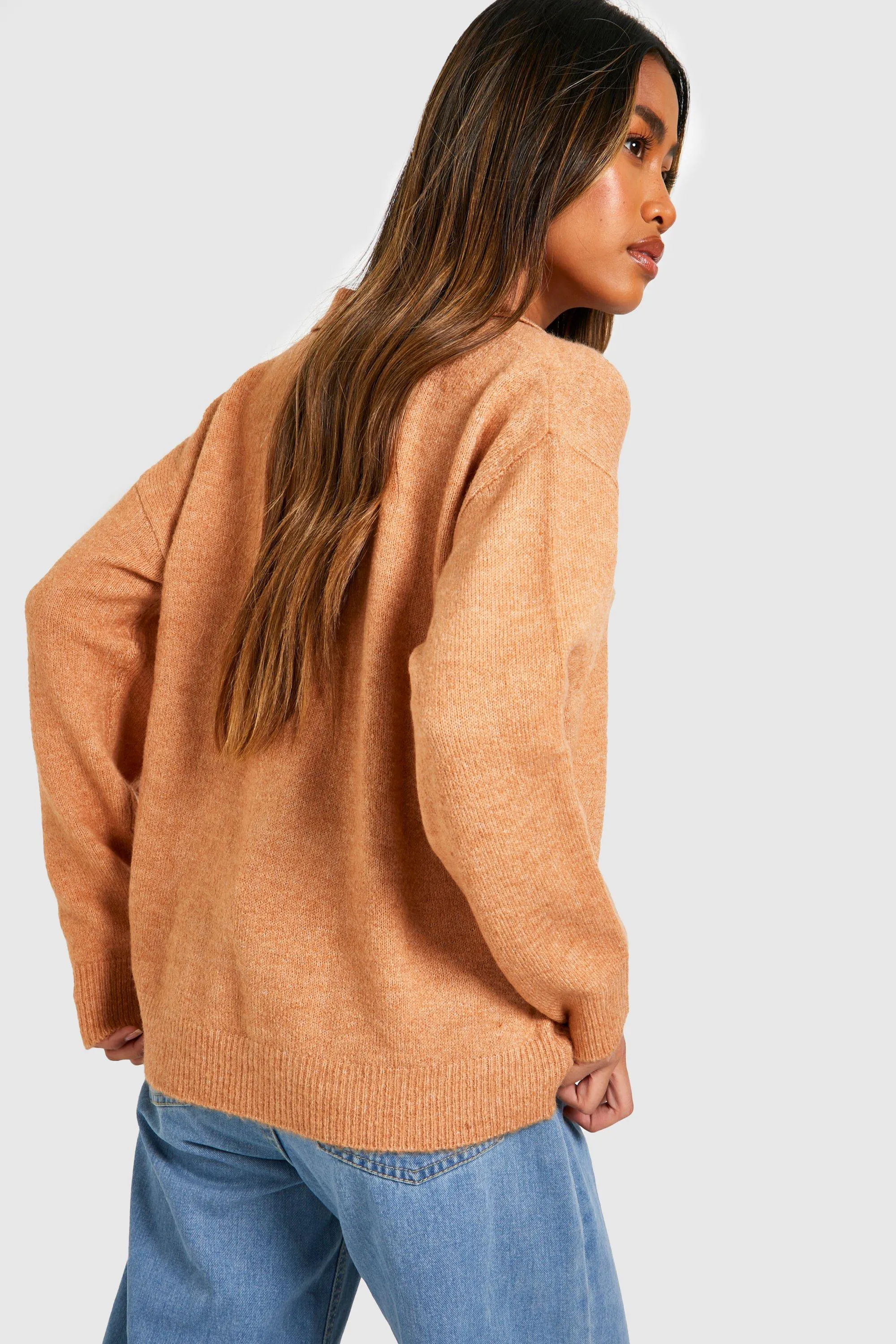 Soft Knit Collared Jumper - Shop Jumpers & Cardigans on boohoo