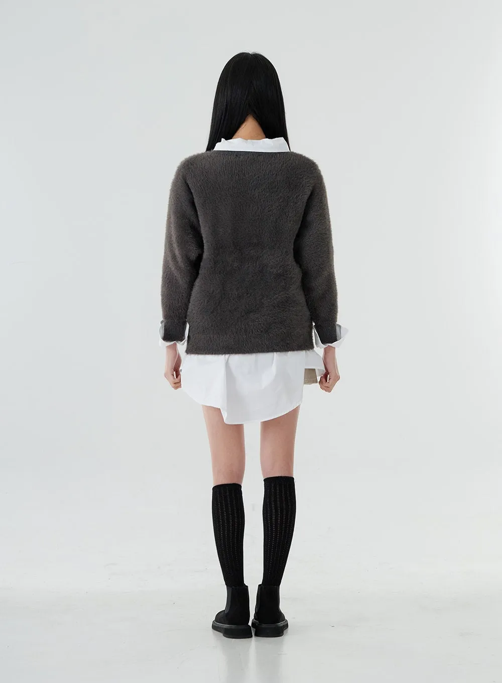 Round Neck Sweater Knitwear O028