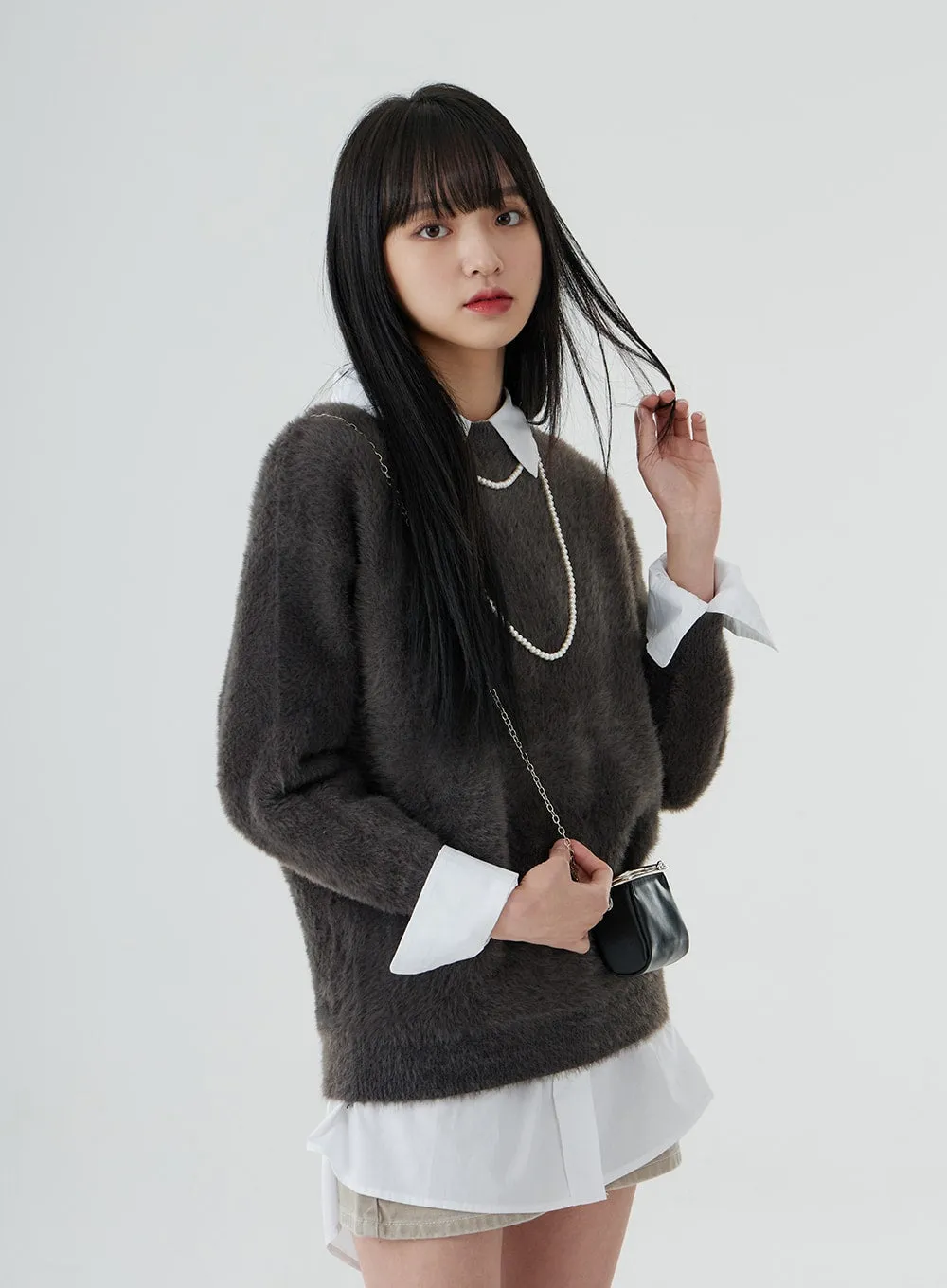 Round Neck Sweater Knitwear O028