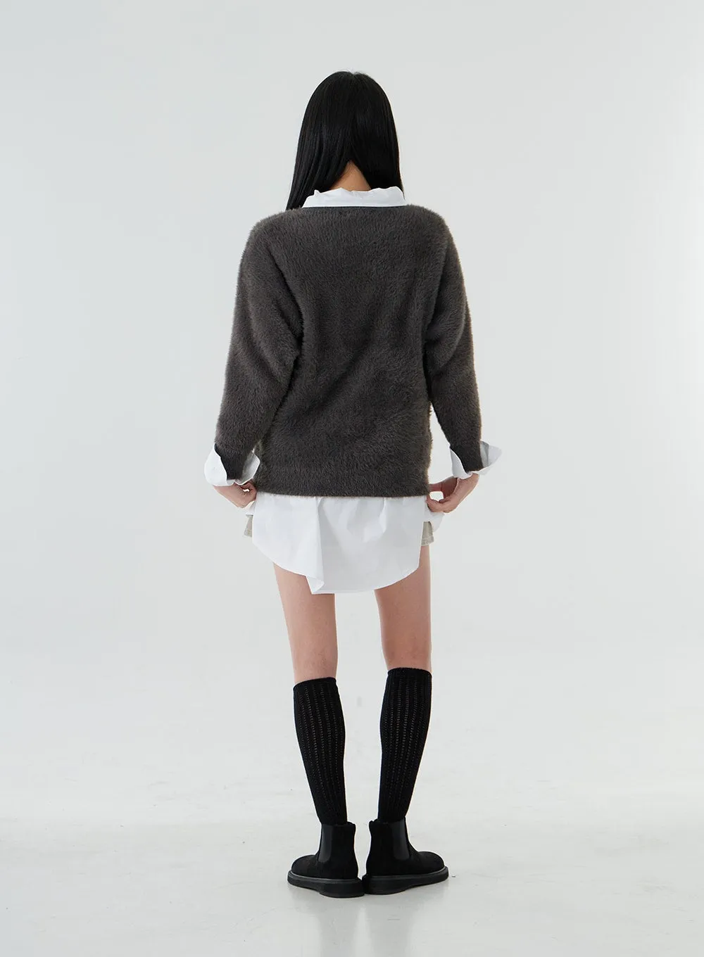 Round Neck Sweater Knitwear O028