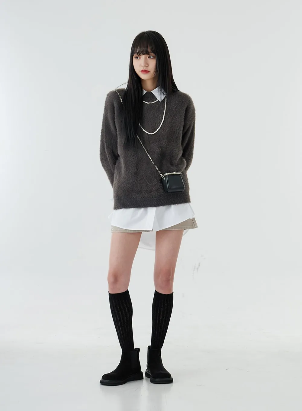 Round Neck Sweater Knitwear O028