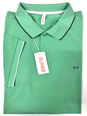 Size 3XL - SUN68 Cotton Short Sleeve Polo - Green