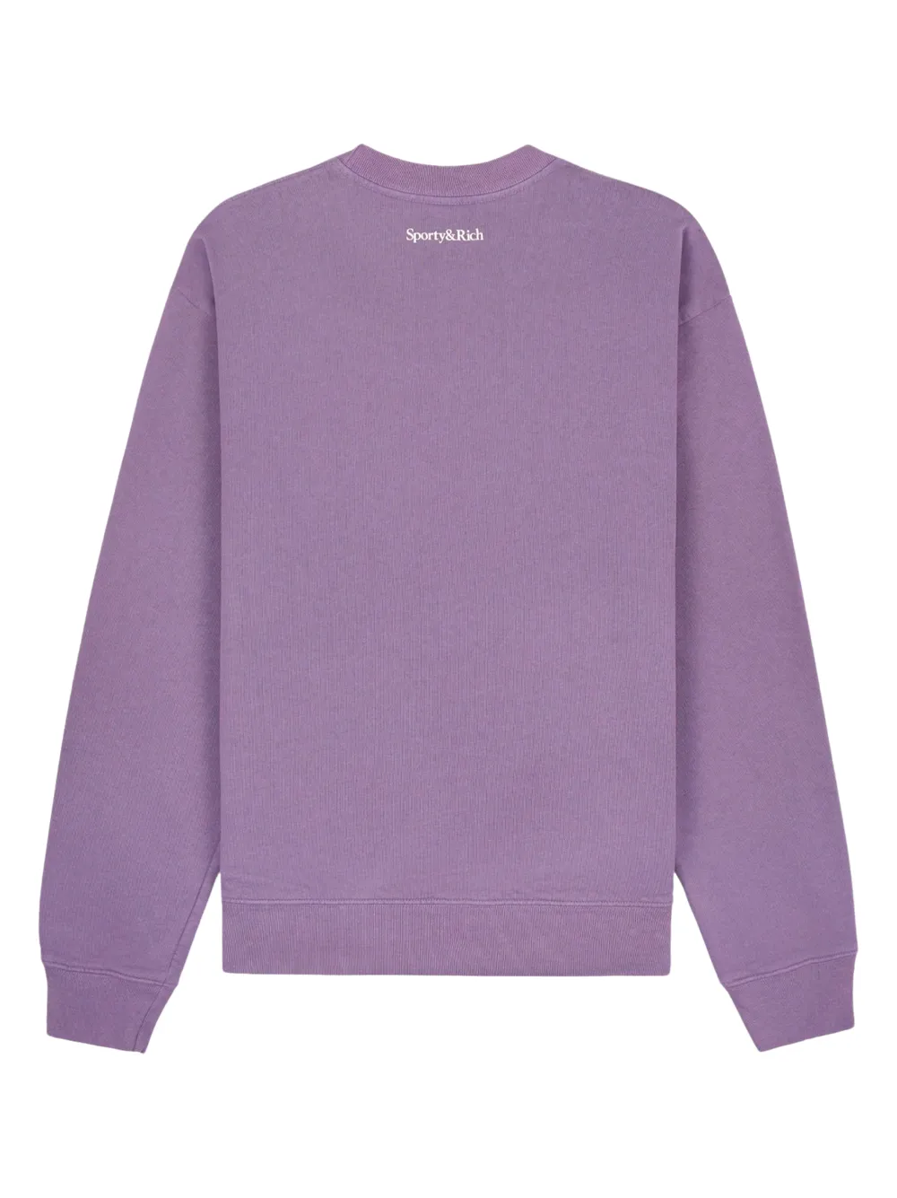 Sporty & Rich Eggplant Be Nice Crewneck Sweatshirt.