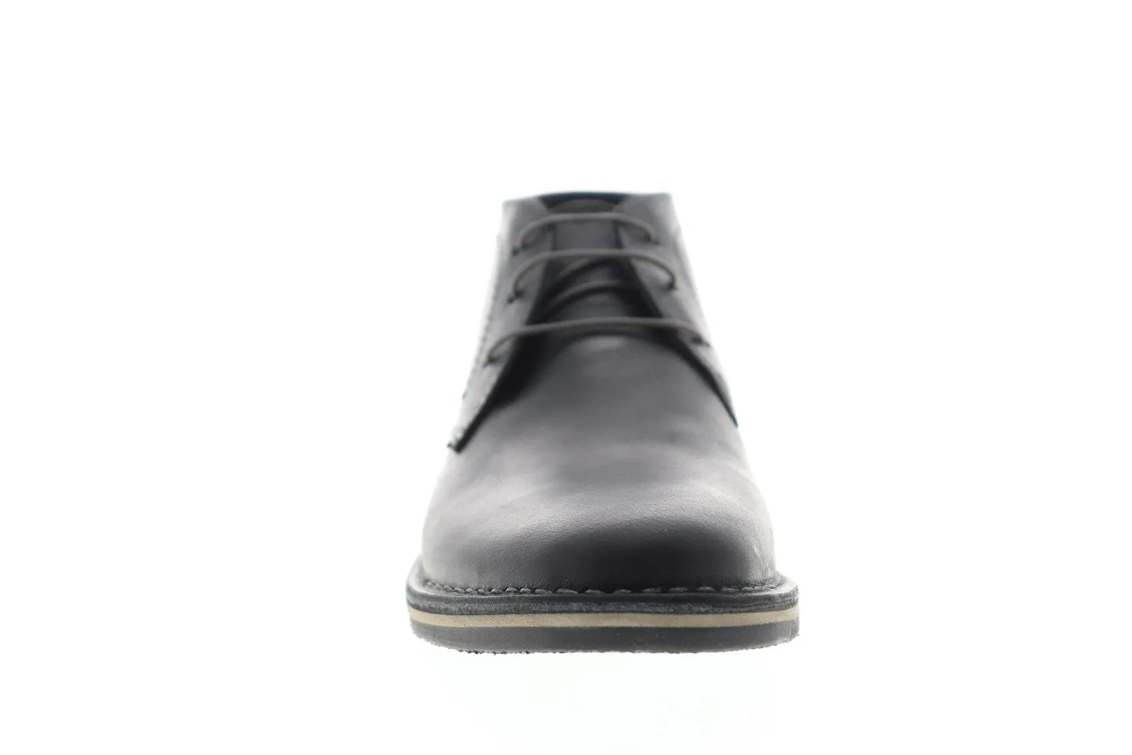 Steve Madden Black Leather Lace Up Chukka Boots for Men