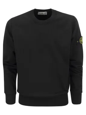 Stone Island Crew Neck Sweatshirt With Stone Island Badge