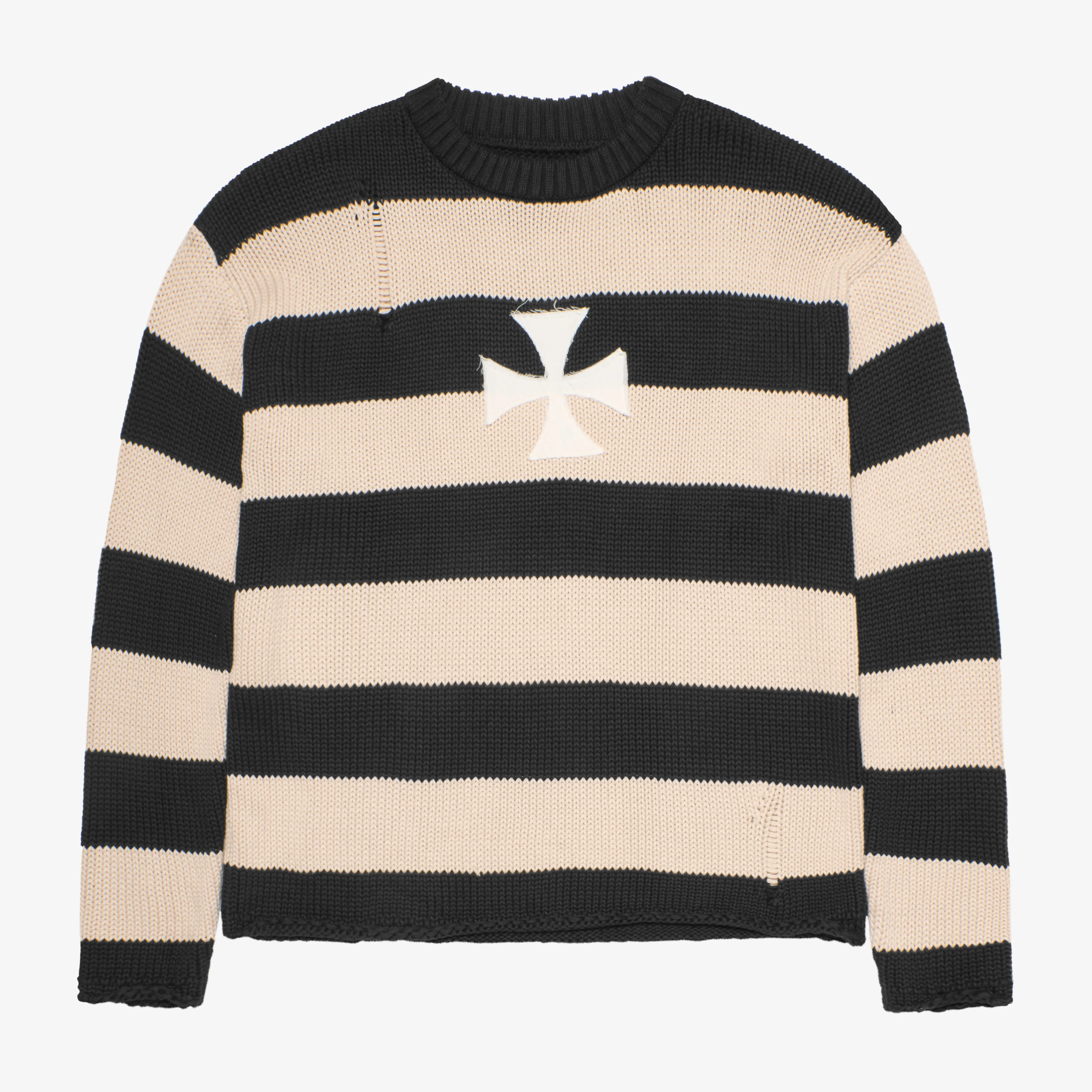 STRIPED CROSS KNIT