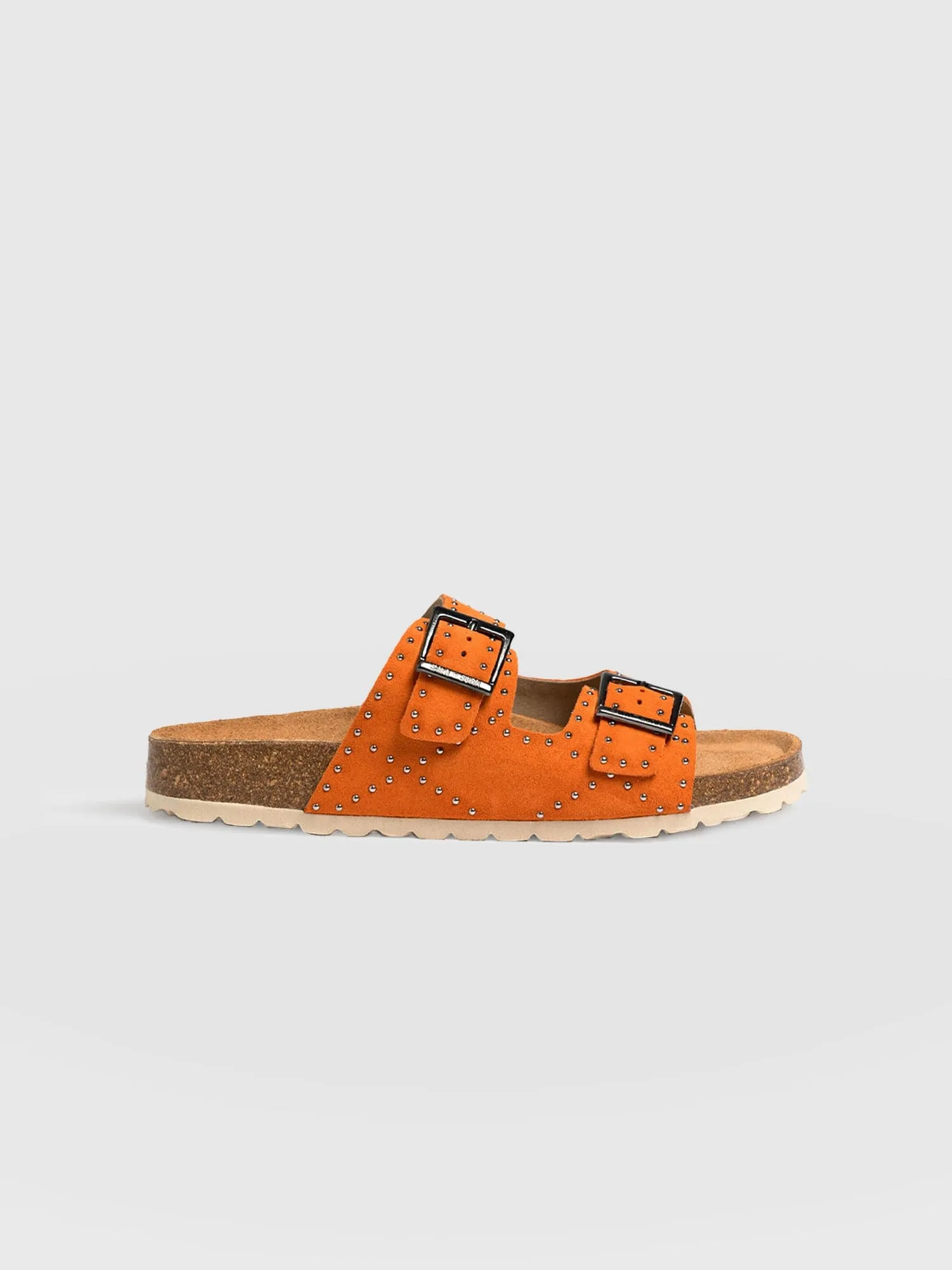 Studded Sutton Slides - Orange