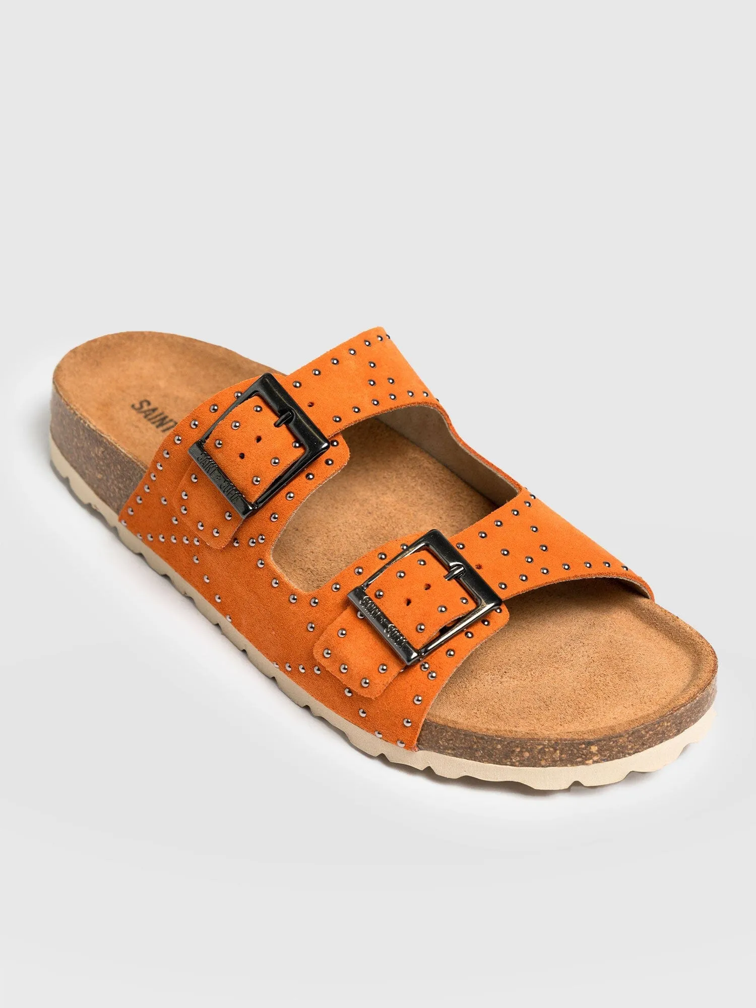 Studded Sutton Slides - Orange