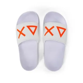 Sun68 Women's White Slippers X34203 with Sun 68 Logo PE24