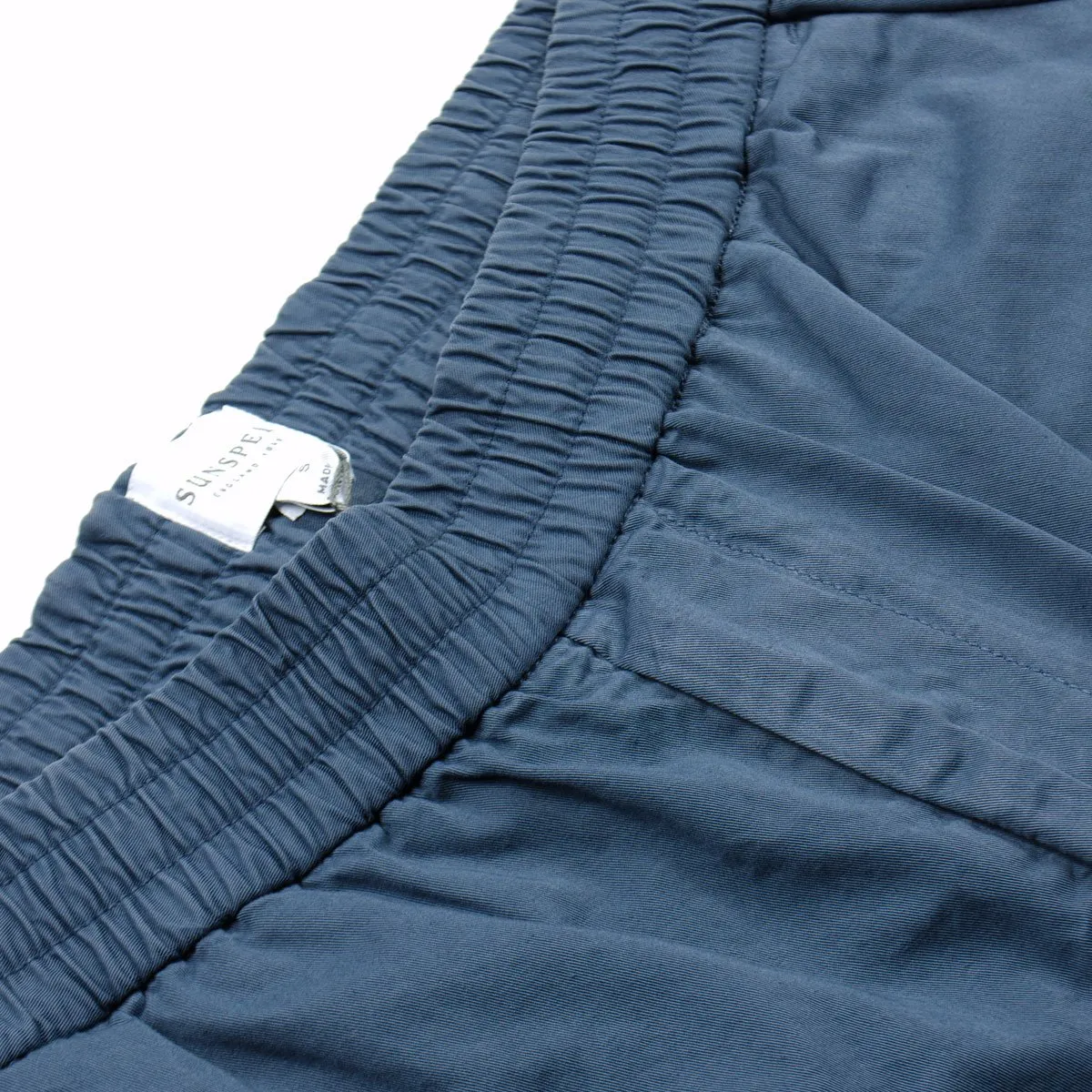 Sunspel Blue Slate Drawstring Trousers