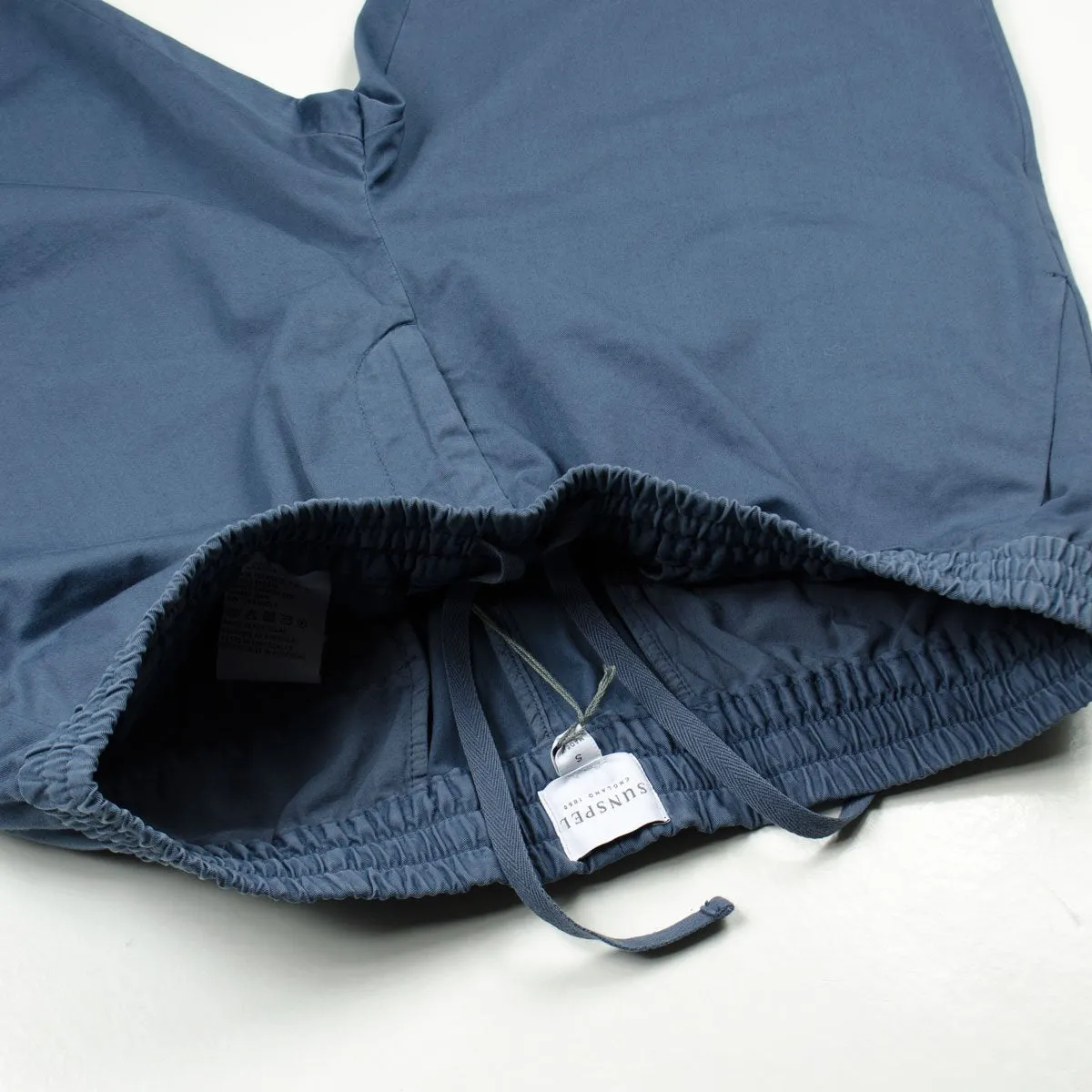 Sunspel Blue Slate Drawstring Trousers