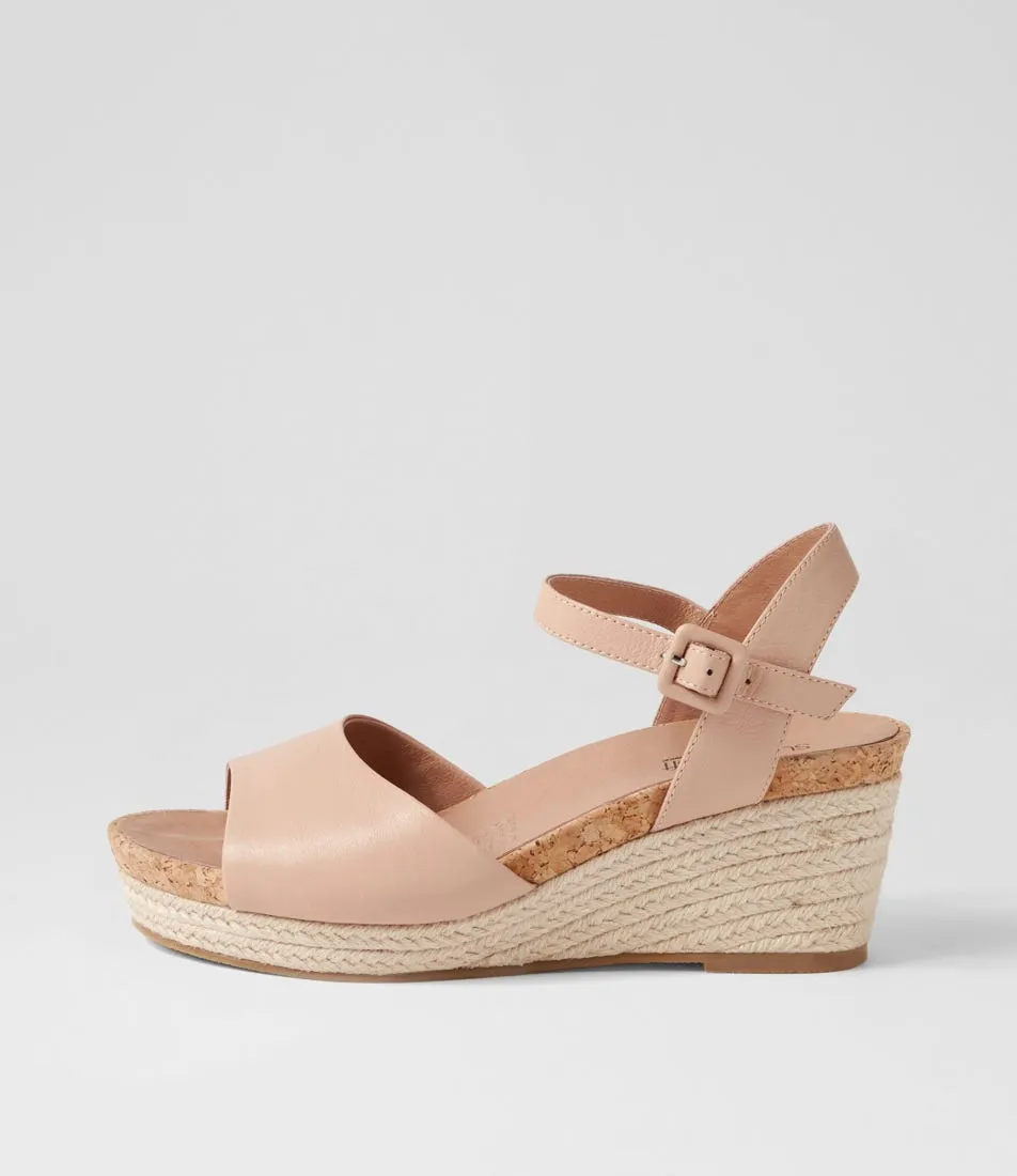 SUPERSOFT Cousin Dark Nude Leather Espadrilles