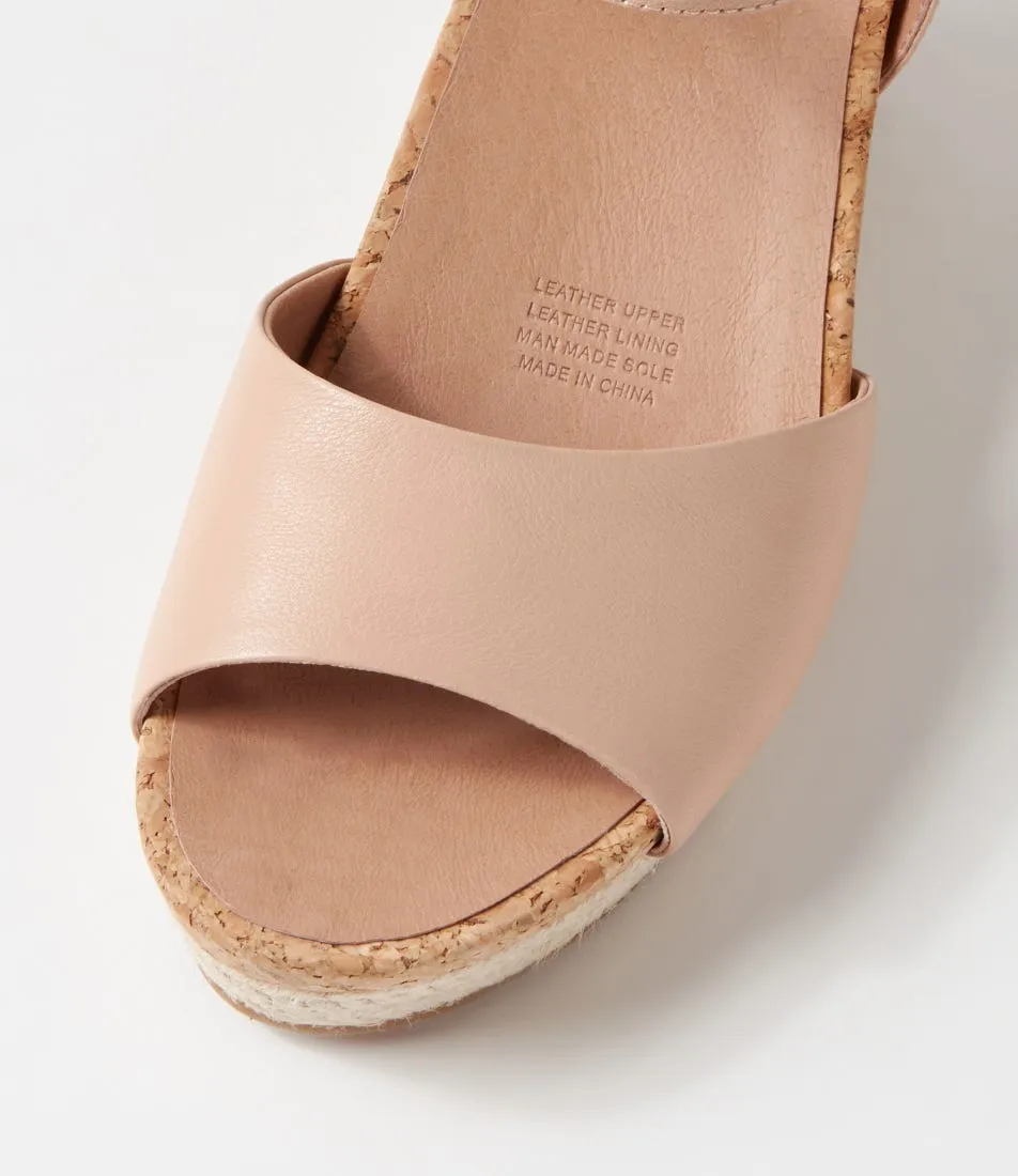 SUPERSOFT Cousin Dark Nude Leather Espadrilles