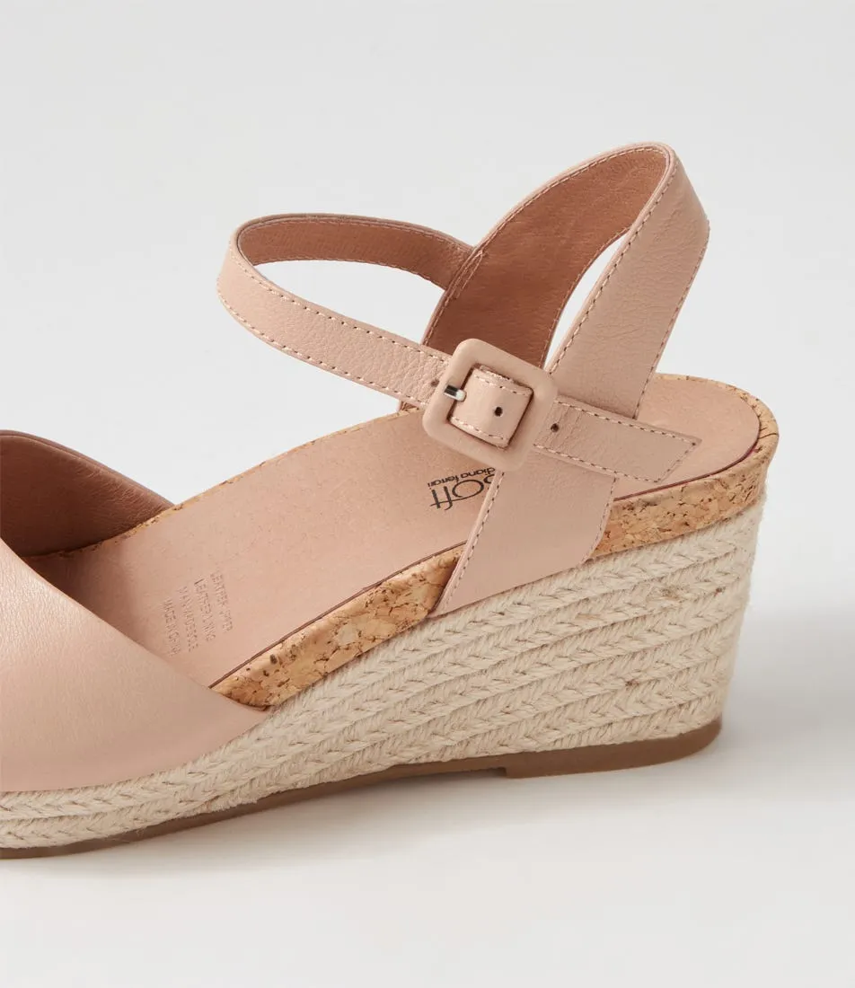 SUPERSOFT Cousin Dark Nude Leather Espadrilles