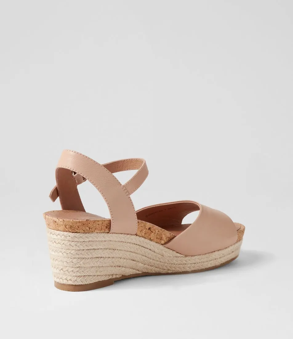 SUPERSOFT Cousin Dark Nude Leather Espadrilles