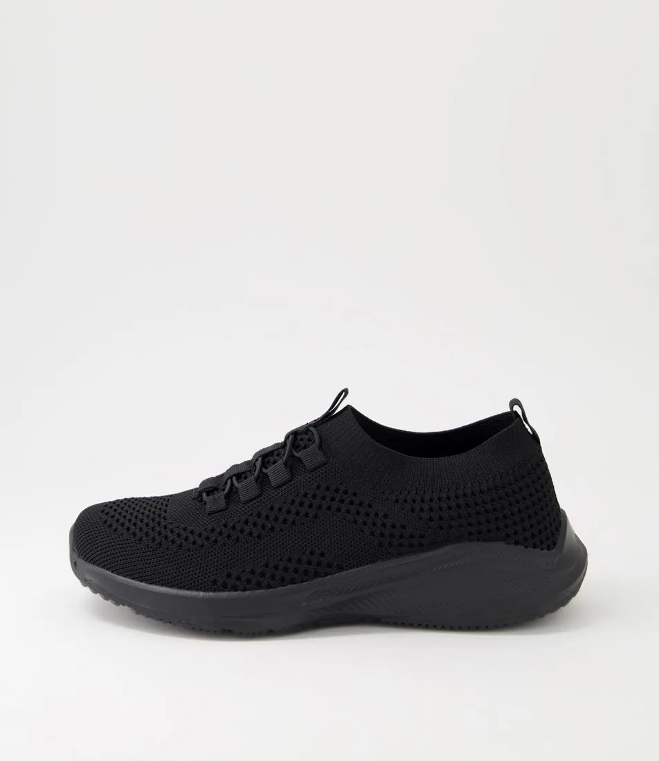 SUPERSOFT Perris Black Knit Sneakers