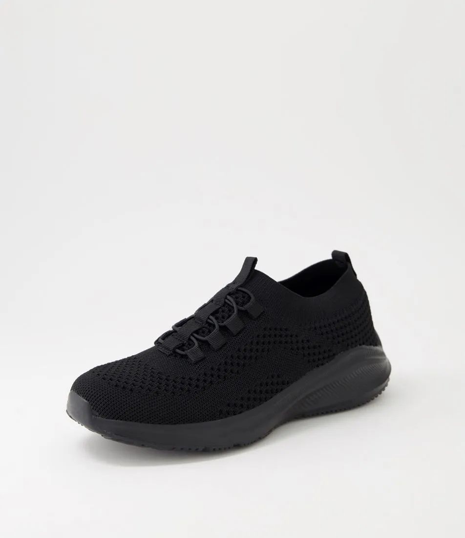 SUPERSOFT Perris Black Knit Sneakers