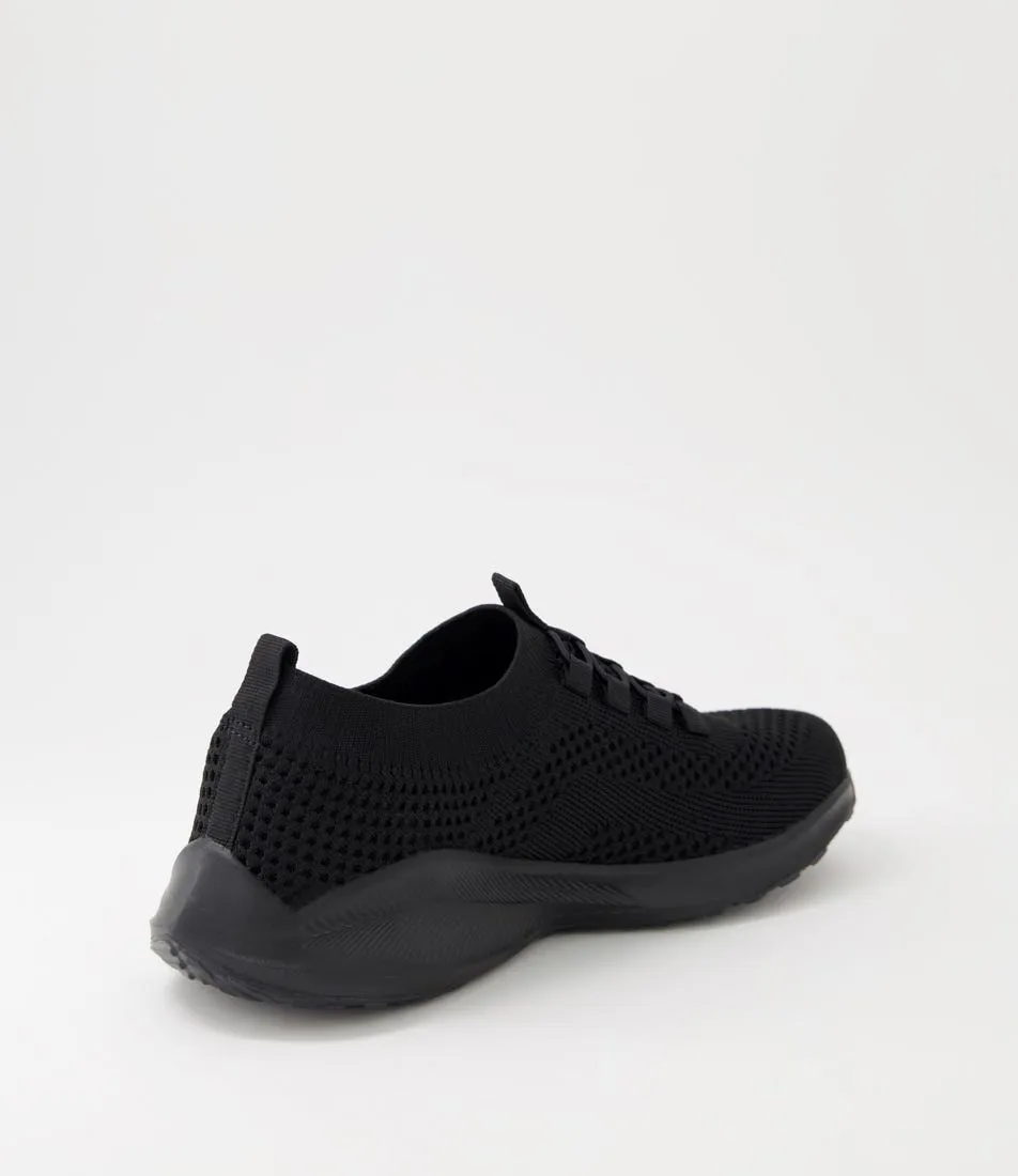 SUPERSOFT Perris Black Knit Sneakers