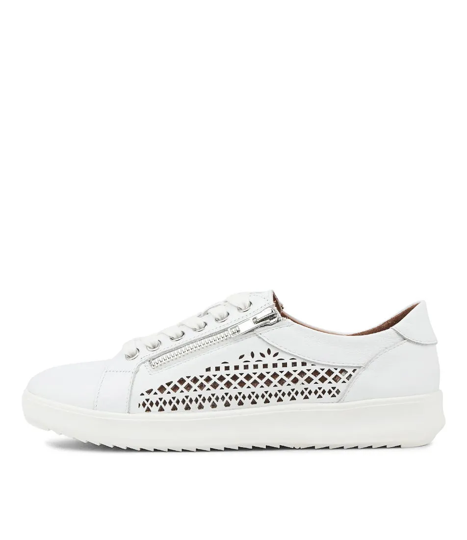 SUPERSOFT Zamel White Leather Sneakers