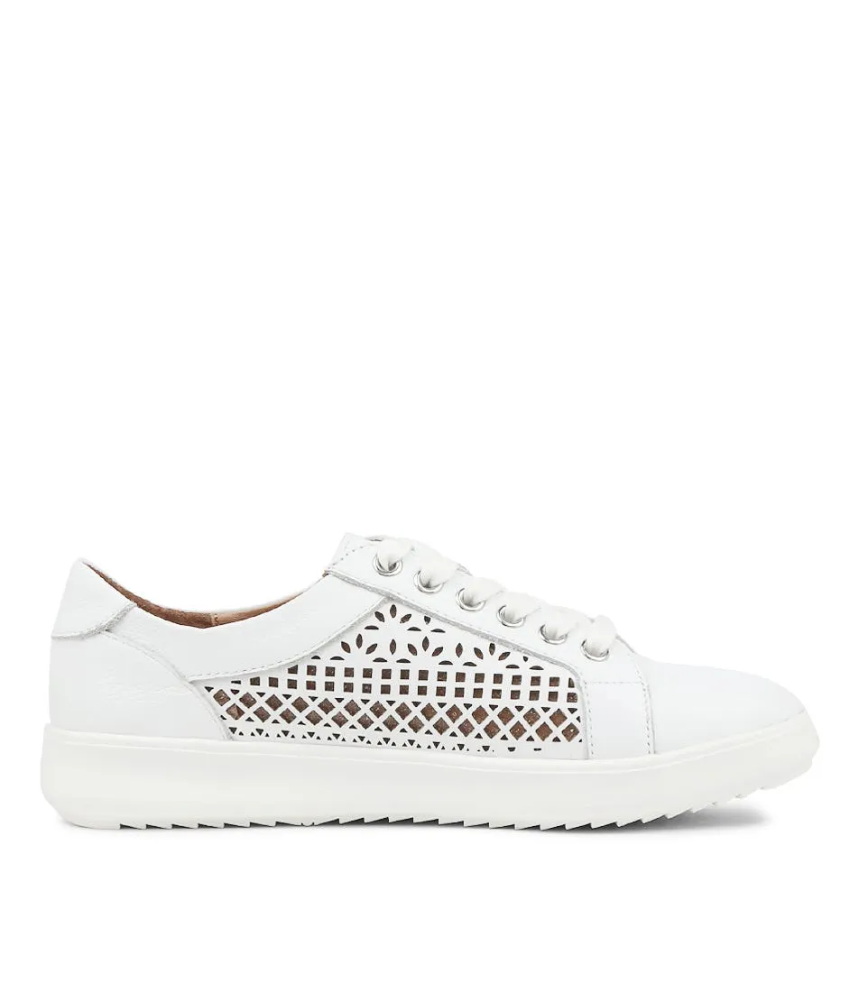 SUPERSOFT Zamel White Leather Sneakers