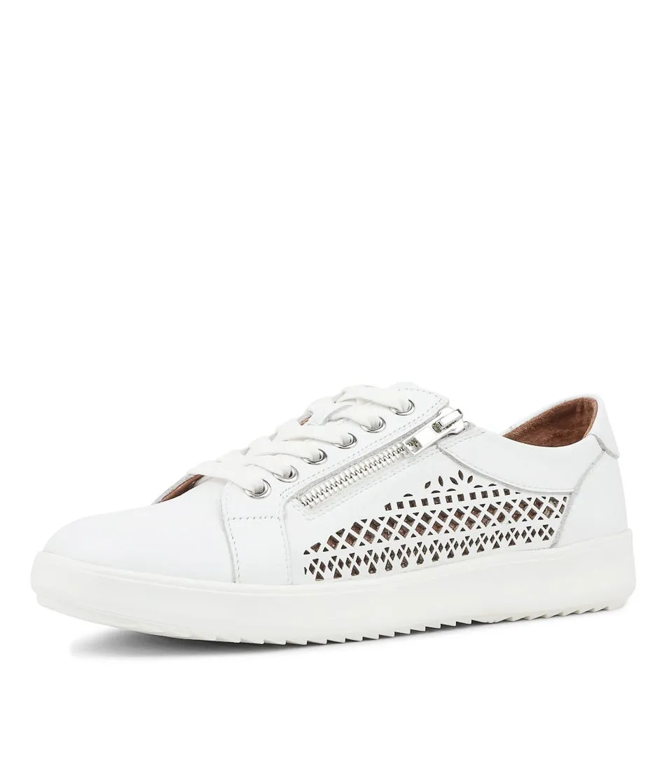 SUPERSOFT Zamel White Leather Sneakers