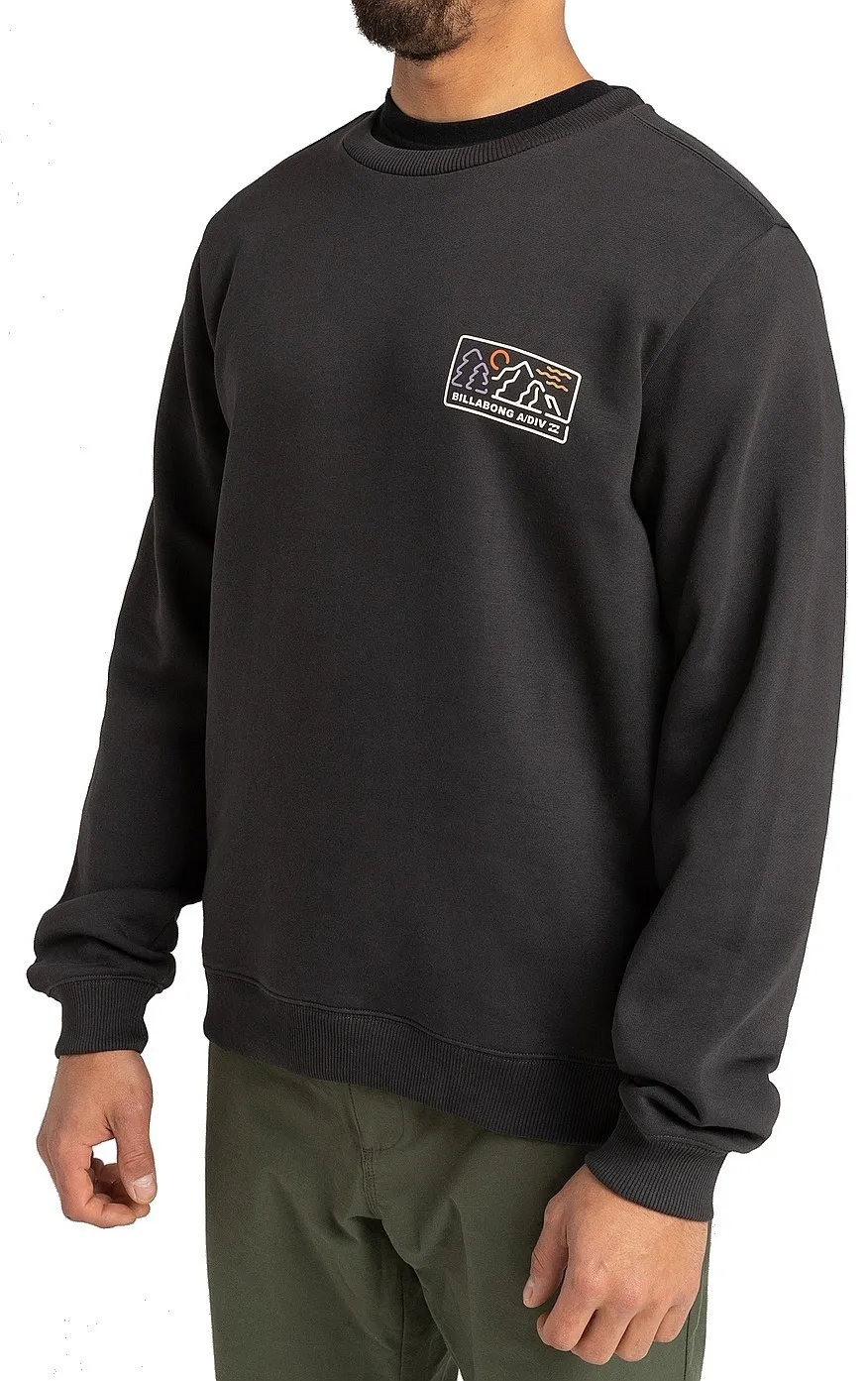 sweatshirt Billabong Range Crew - Washed Black - men´s