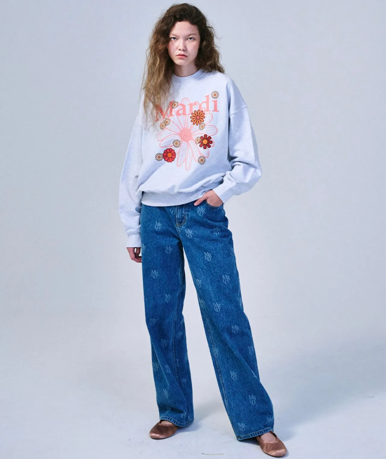 Heather Coral Sweatshirt Blossom