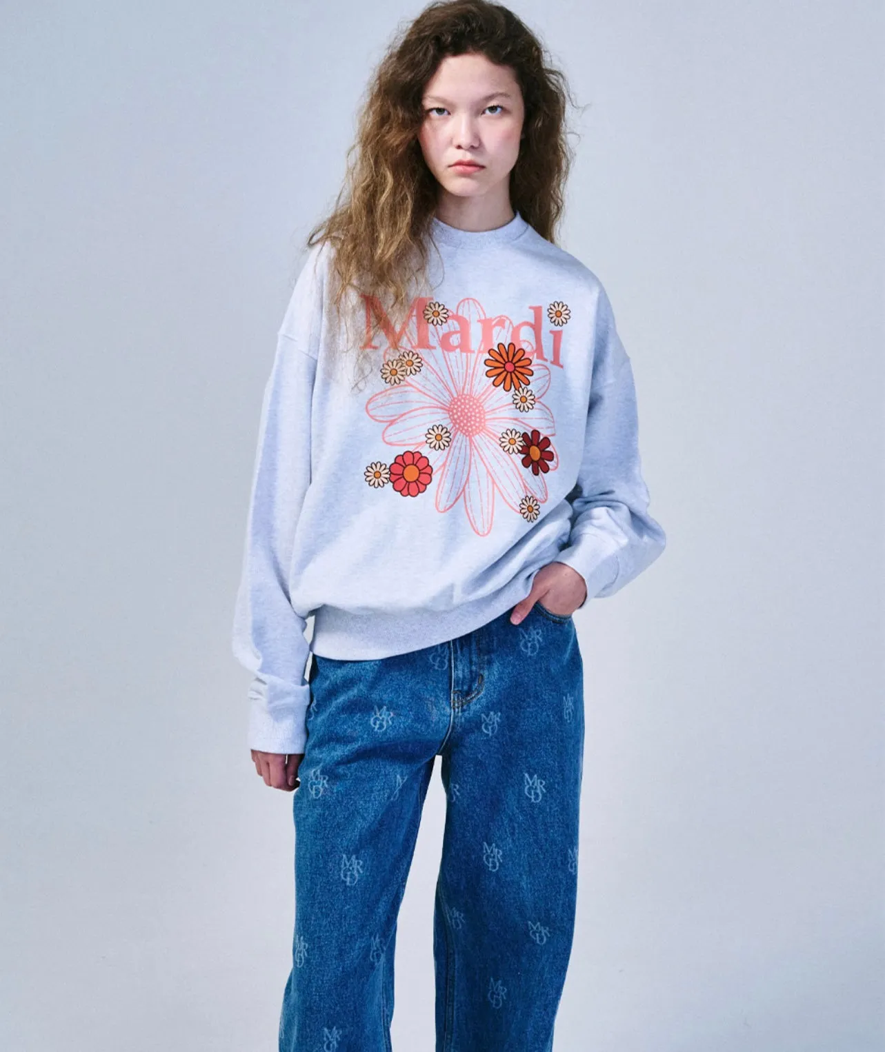 Heather Coral Sweatshirt Blossom