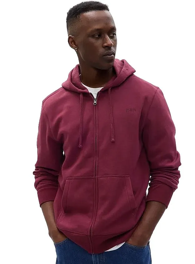 sweatshirt GAP Logo GAP Zip - Deep Garnet Red - men´s