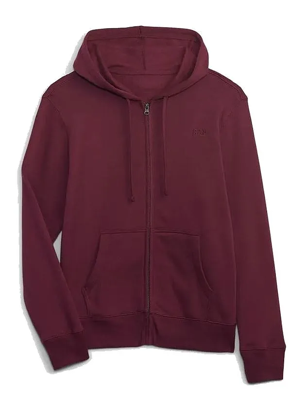 sweatshirt GAP Logo GAP Zip - Deep Garnet Red - men´s