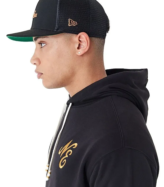 sweatshirt New Era Script Logo Oversized Hoody - Black/Metallic Gold