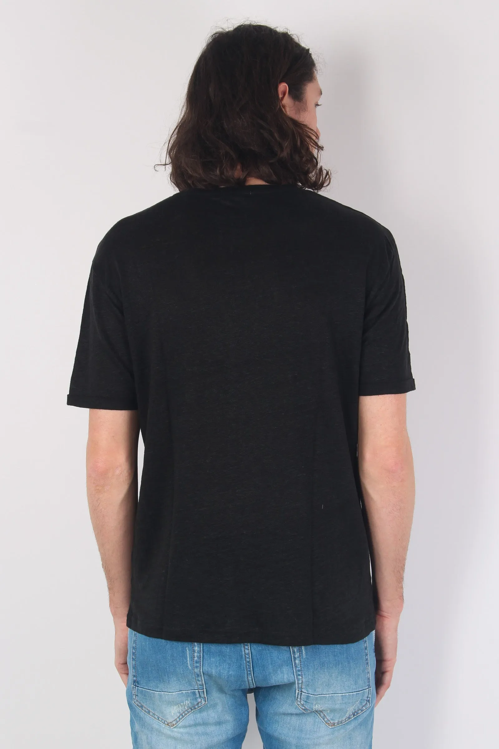 Black Linen Tshirt