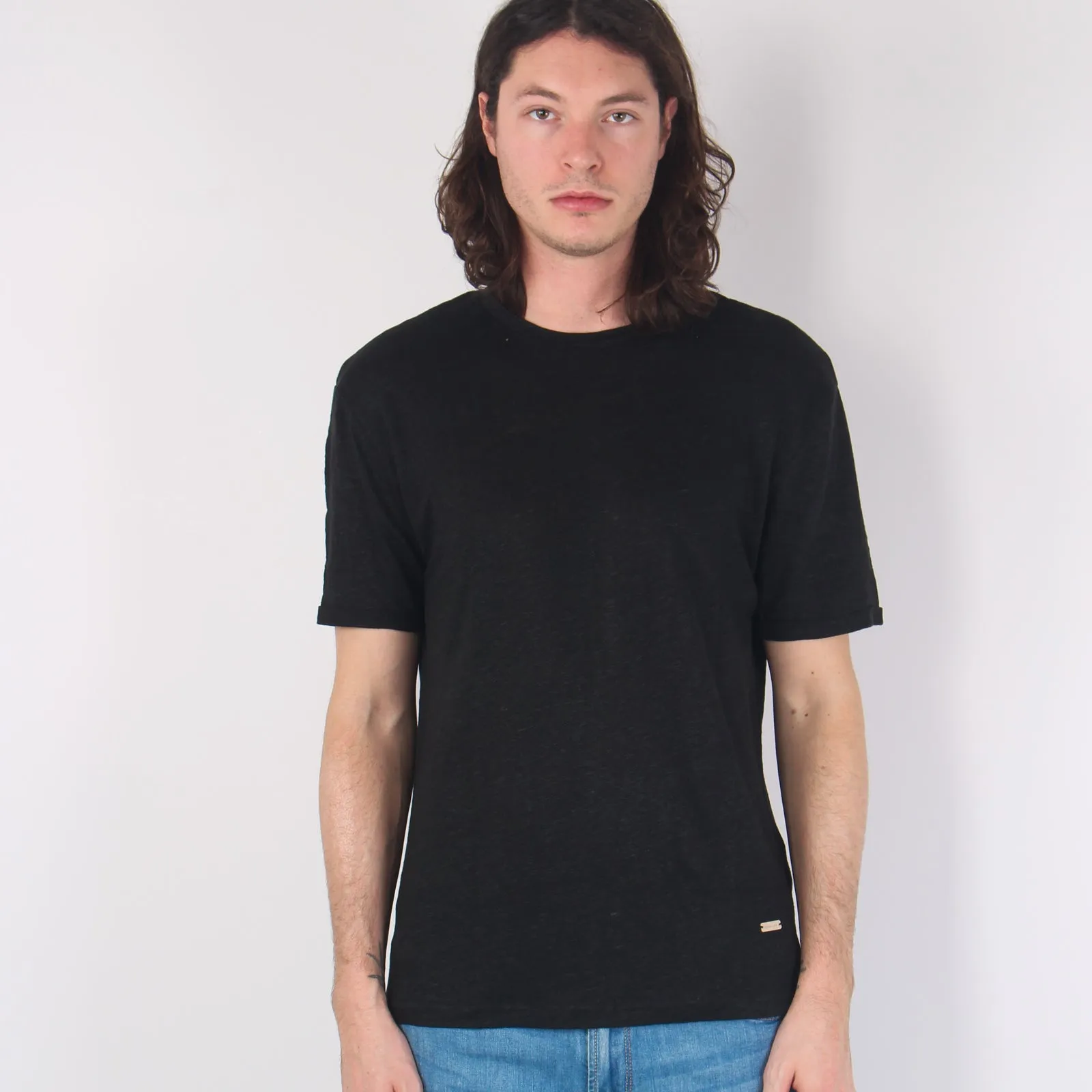 Black Linen Tshirt