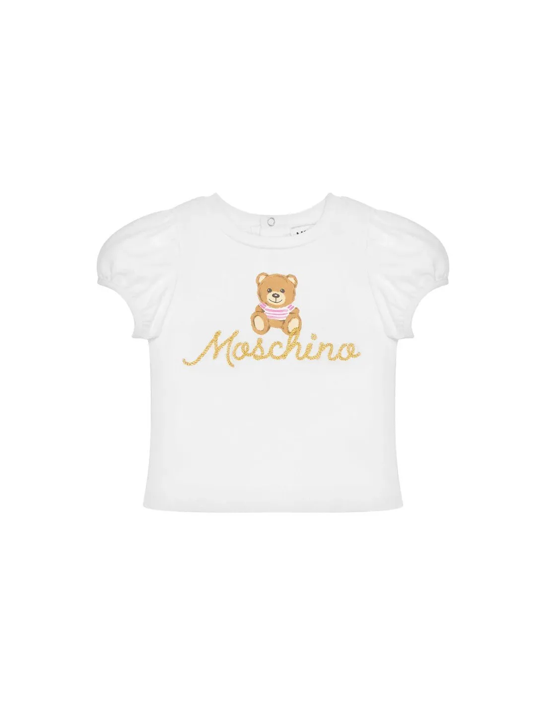 T-shirt Moschino baby MHM02BLBA34 bianca PE23