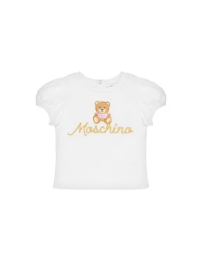 T-shirt Moschino baby MHM02BLBA34 bianca PE23