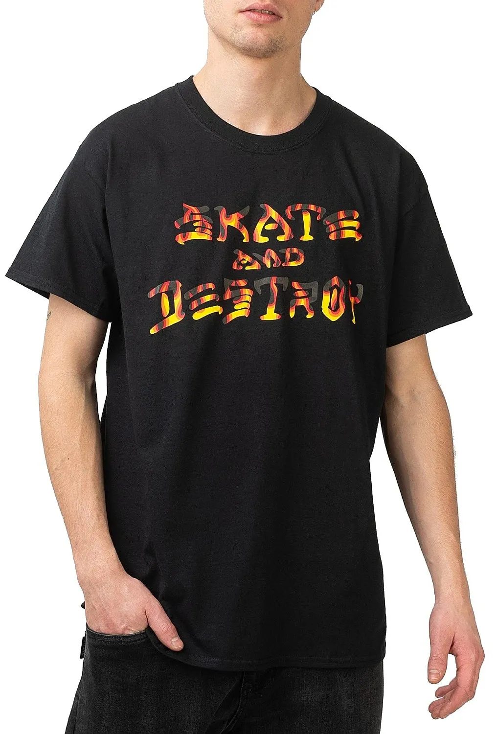 T-Shirt Thrasher Skate And Destroy BBQ - Black - men´s