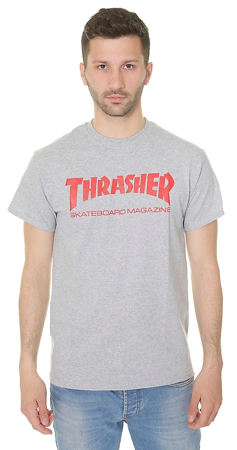 T-shirt Thrasher Skate Mag - Gray/Red