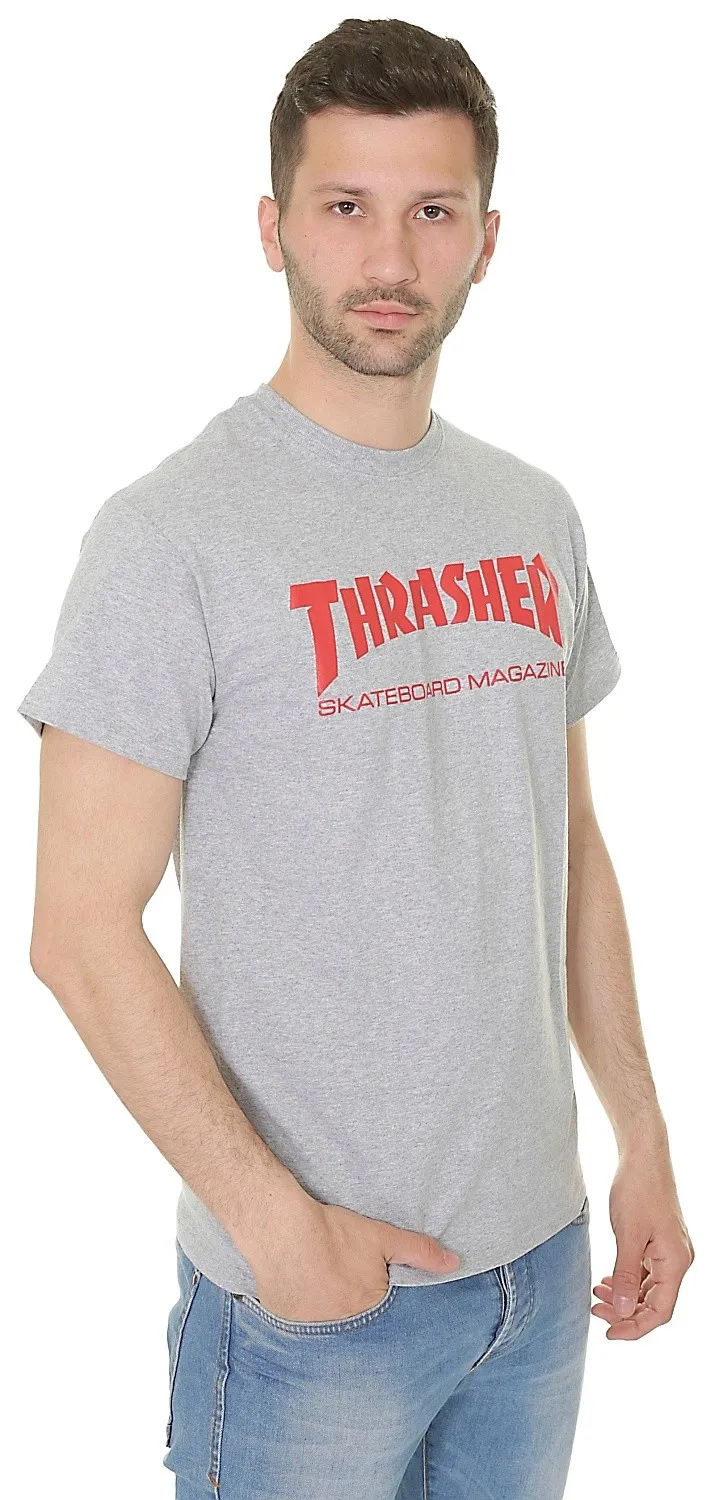 T-shirt Thrasher Skate Mag - Gray/Red