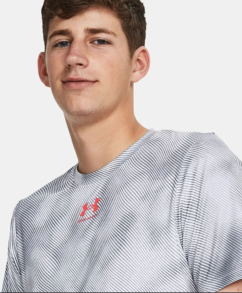 T-Shirt Under Armour Challenger Pro Training Printed - White/Beta - men´s