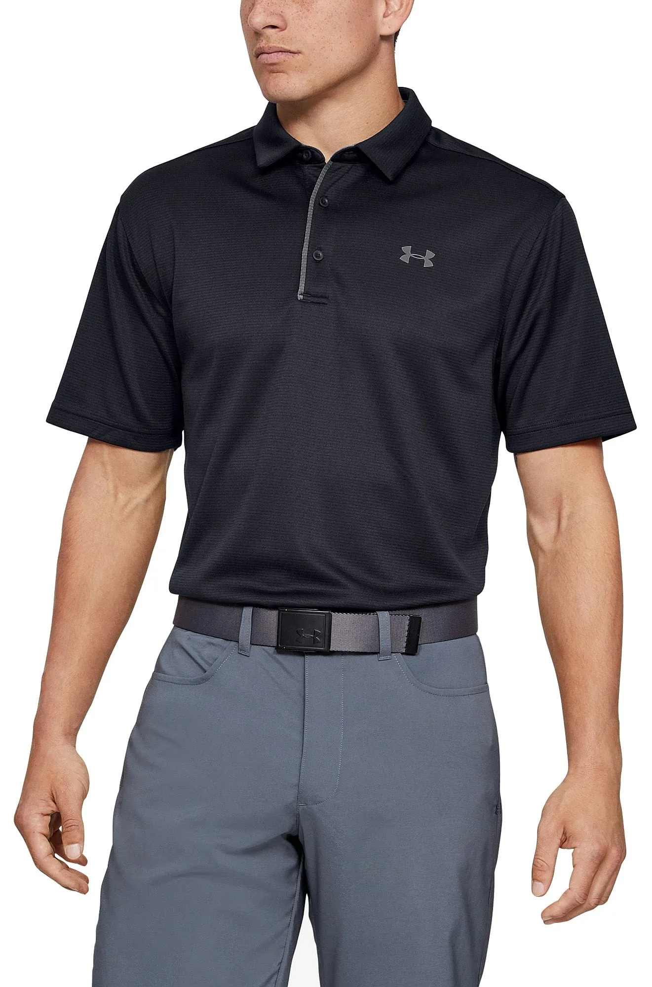 T-Shirt Under Armour Tech Polo - 001/Black/Graphite - men´s