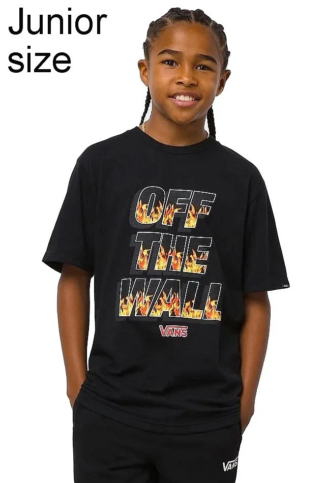 T-Shirt Vans Digi Flames - Black - unisex junior