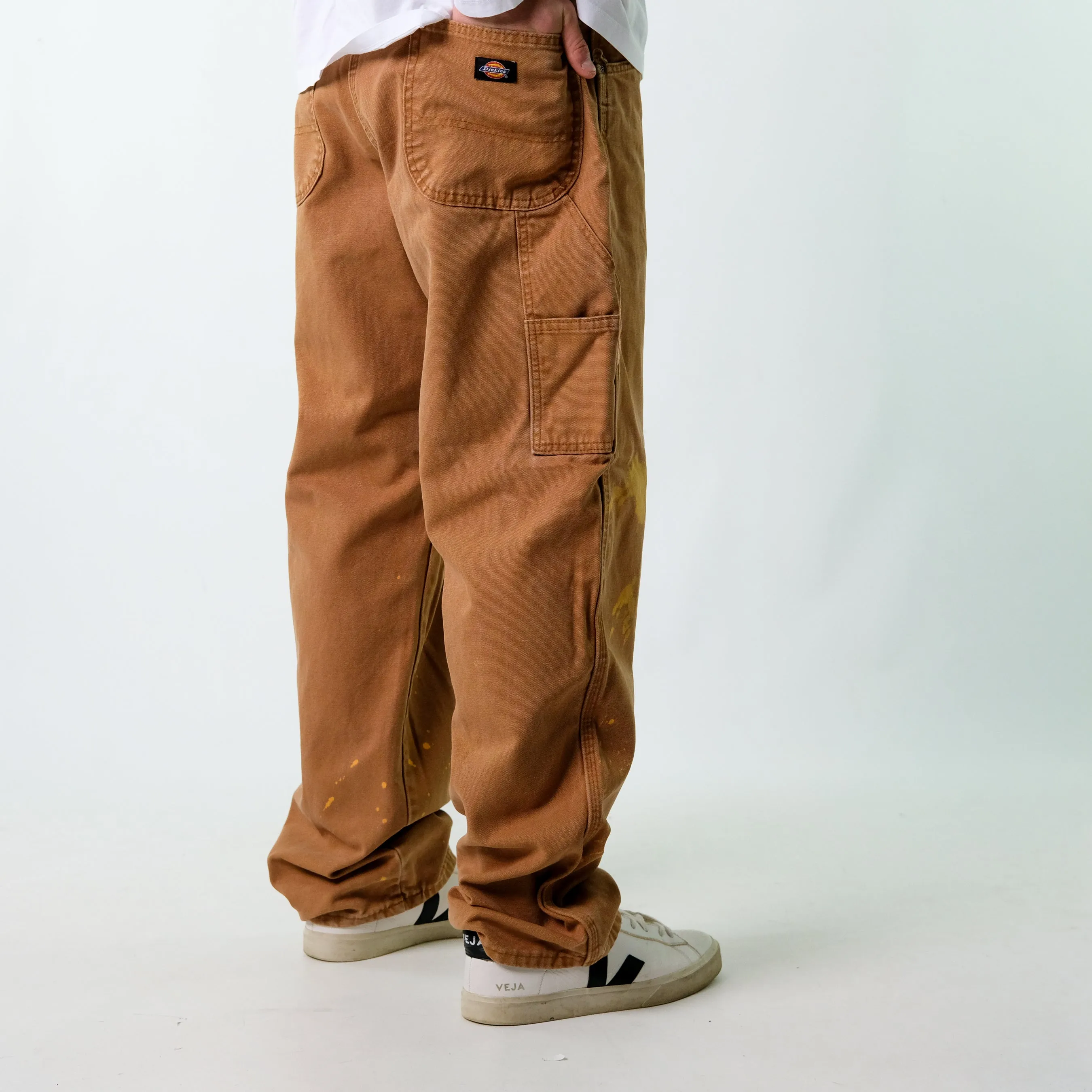 Tan y2ks Dickies Canvas Carpenter Jeans Baggy Pants (36x32)