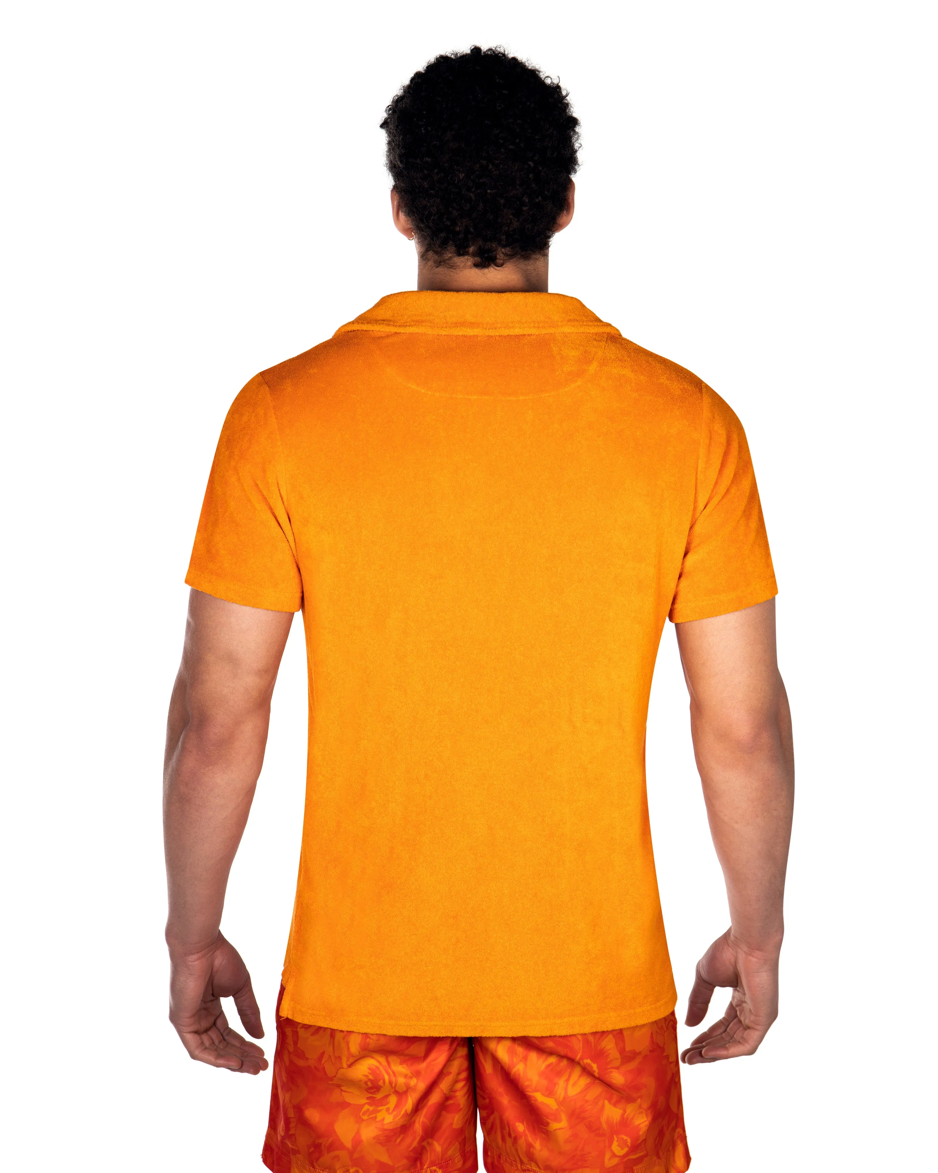 Tangerine Terry Polo Shirt