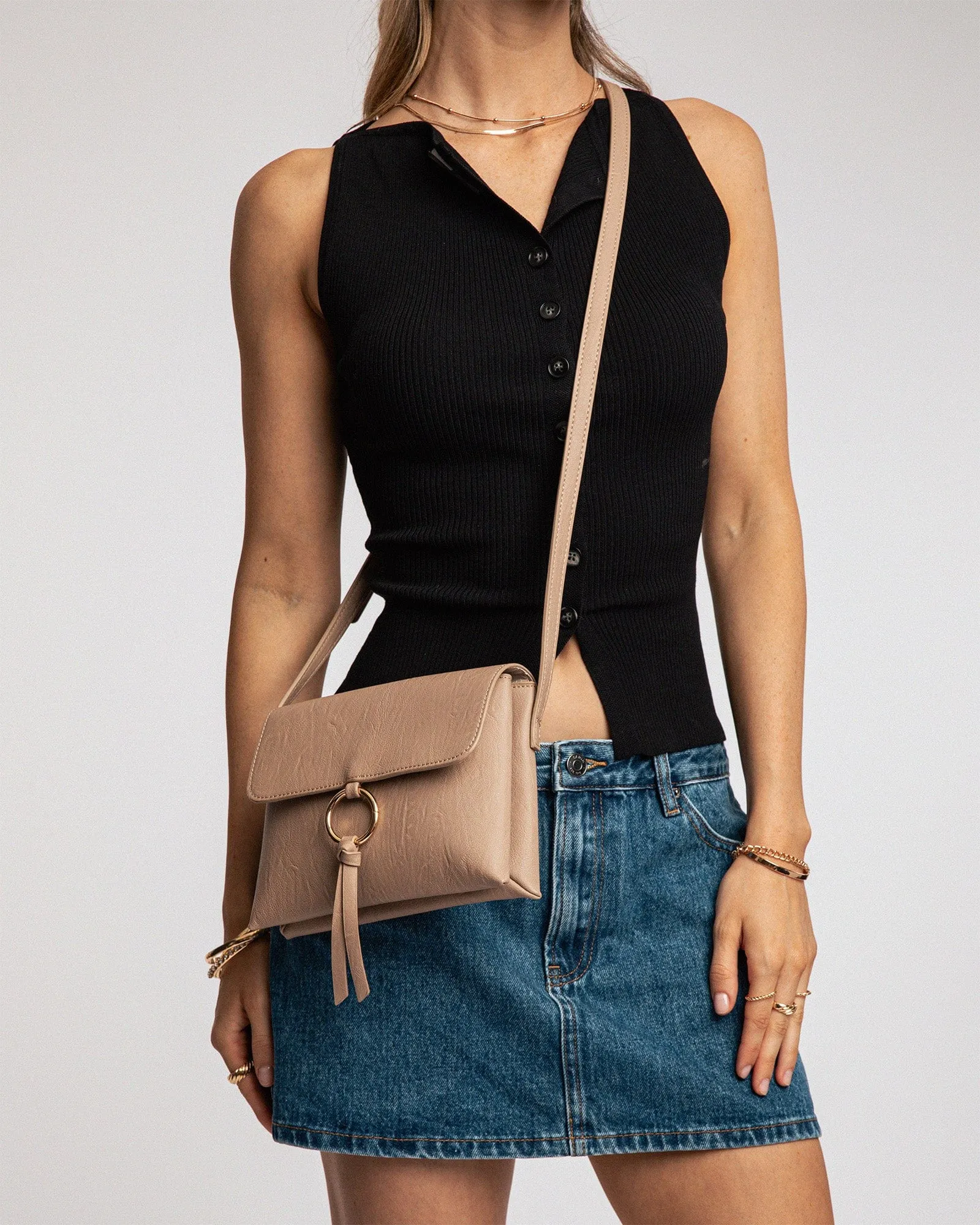 Taupe Brooklyn Crossbody Bag